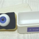 Tallina's Glass Doll Eyes with Case:  Deep Violet, Sz 18mm, NIP