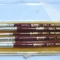 Set of 6 Evans Paint Brushes for Fine Painting Dolls: Sable, English Made
