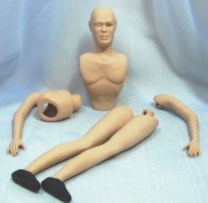 "Lil Randy" Porcelain Doll by Vicki Hamilton, Complete, Ready to Paint, Assemble & Dress