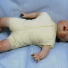 Small Porcelain Reproduction Baby Doll; 11" Tall, Cloth Body, Ready to Dress