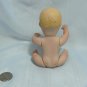 All Porcelain Tiny Baby Doll: Painted Hair and Eyes, Sits or Lies, 6" Tall, Ready to Dress