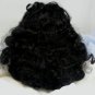 Tallina's Long Black Doll Wig, Sz 10,  Bangs, Waves and Curls