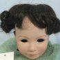 Dollspart Dark Brown Doll Wig: Sz 12, Bangs and Curls  NIP