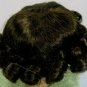 Dollspart Smooth Doll Wig with Curly Edge, Sz 12, Dark Brown, Almost Black