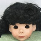 Very Long Dark Brown Doll's Wig by Tallina, Sz11, Curls, Bangs, and Waves, NIP