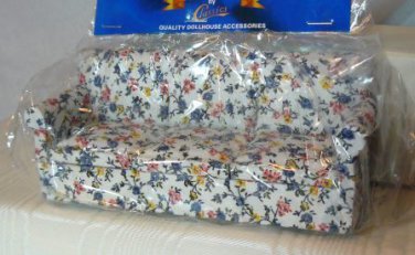 **Pretty Print Upholstered Sofa by Classics' International Miniatures, 1:12, NIB