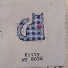 Petit Point Miniatures Kit:  Wee Treasures from New England Pillow: Gingham Cat