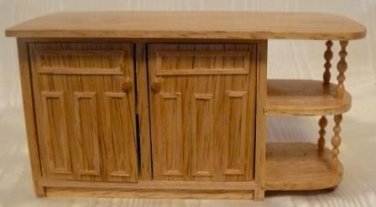 Miniature Kitchen Cabinet or Bar Done in Blonde Wood; Well Done Piece and Versatle; NOS, NIB