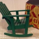 Single Green Rocking Lawn Chair, Town Square Miniatures, Great Addition to a Set, NIB, NOS