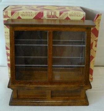 ***Wood Tone Display Case for Miniature Store or Shop, NIB, NOS