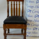 *****Carriage House Mini's' Walnut Toned Straight Back Chair, Padded Seat w/Compartment, NOS, NIB