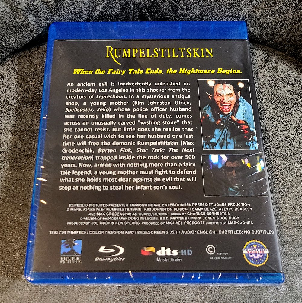 Rumpelstiltskin Bluray Movie Max Grodenchik [1995, Bluray, New]