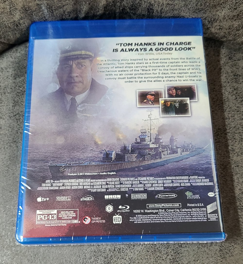 Greyhound Bluray Movie Tom Hanks [Blu-Ray]