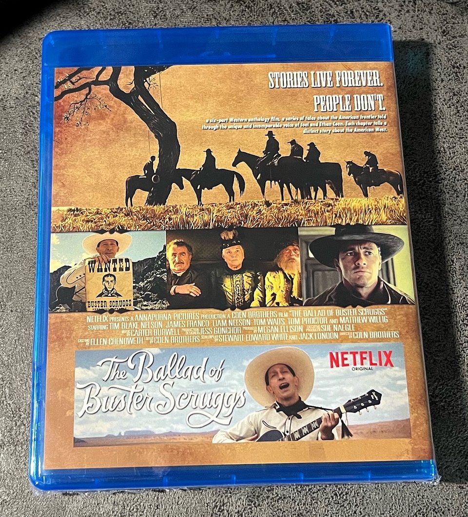 The Ballad of Buster Scruggs Bluray Movie [2018, Bluray, New]