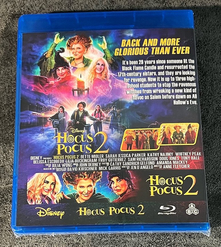 Hocus Pocus 2 Bluray Movie Bette Midler [2022, Blu-ray, New]