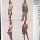 McCall's Sewing Pattern 6570 Vest, Top, Skirt in two lengths, Pants, Shorts, Size 20,22 and 24.