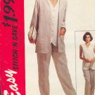 McCall's Sewing Pattern 6972 Pant Suit - Jacket Vest and Pants, Size 10 12 14 16