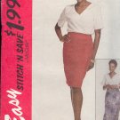 McCall's Sewing Pattern 7042 Wrap Skirt in two lengths and V neck top, Size 14 16 18 20