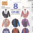 McCall's Sewing Pattern 7955 Man's Shirt, 8 Variations, Size 42 44