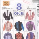McCall's Sewing Pattern 7955 Man's Shirt, 8 Variations, Size 46 48