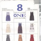 McCall's Sewing Pattern 8279 Jumper with eight variations, Size 10 12 14