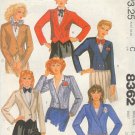 McCall's Sewing Pattern 8362 Wesket Jacket with six variations, Size 14