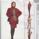 McCall's Sewing Pattern 8394 Unlined Jacket, Lined Vest, Pants, Skirt, Size 16 18 20