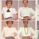 McCall's Sewing Pattern 8672 Four Beautiful Blouses Size 14