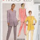 McCall's Sewing Pattern 8681 Dressy  Pant Suit, pull on pants, Size 12 14 16