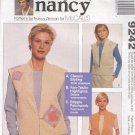 McCall's Sewing Pattern 9242 by Nancy Zieman, Lined Vests, Three Versions, detailed, Sizes 8 - 22