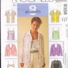 McCall's Sewing Pattern 9358 Shirt and Camisoles, Eight Variations, Sizes 10 12 14