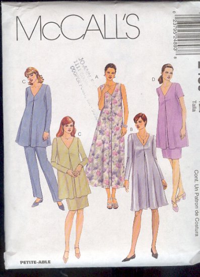 McCall's Sewing Pattern 2489 Maternity Ensemble - dress, top, pull on ...