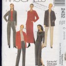 McCall's Sewing Pattern 2432 Ensemble for stretch knits. Size 10 12 14