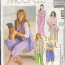 McCall's Sewing Pattern 3281 Petite Shirt, Vest, Pull on Pant, Skirt and Shorts Size 18W - 24W