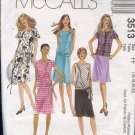 McCall's Sewing Pattern 3513 Two Piece Dress with Five variations, Size 16 - 22