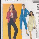 McCall's Sewing Pattern 3581 Lined or Unlined Jacket, Capri, Pants, Skirt, Size 10 12 14