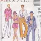 McCall's Sewing Pattern 3652 Shirt, Benini Top, Drawstring pant or short and hat, Size 6 - 12