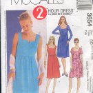 McCall's Sewing Pattern 3654 Dress, Empire waist, Size 4 - 10