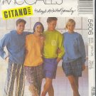 McCall's Sewing Pattern 5606 by Gitano, hoody, sweats and shorts.  Size 32 - 34