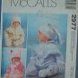 McCall's Sewing Pattern 2977 Infant Bunting and three cute hats, Size 13 - 24 lbs.