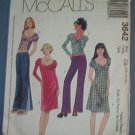 McCall's Sewing Pattern 3642 Dress, Top with variations, low rise pant, Size 12 14 16