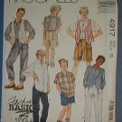 McCall's Sewing Pattern 4917 Boy's Vest, Shirt, Pants and Shorts, Size 10