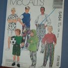 McCall's Sewing Pattern 5484 Boy's Stretch Knit Tops, Pants and Shorts, Size 7 8 10