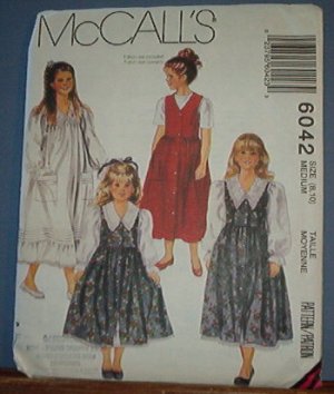 McCall's Sewing Pattern 6042 Dress Jumper Size 8 - 10