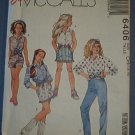 McCall's Sewing Pattern 6406 Girl's Shorts, Pants, Shirt and Skirt, Size 7 8 10
