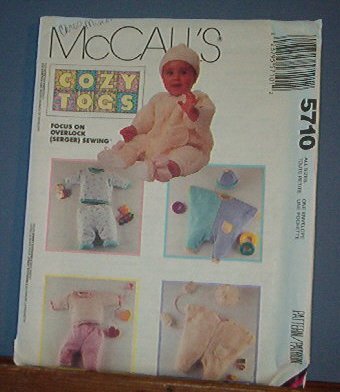 McCall's Sewing Pattern 5710 For Stretch Knits, Overlock, Size 15 - 32 lbs