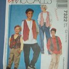 McCall's Sewing Pattern 7322 Boy's Lined Vest, Stretch Knit T Shirt, pull on pants. Size 10 12 14