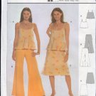 Burda Sewing Pattern 8470 Flirty Top, Skirt and Pants, Size 8-16