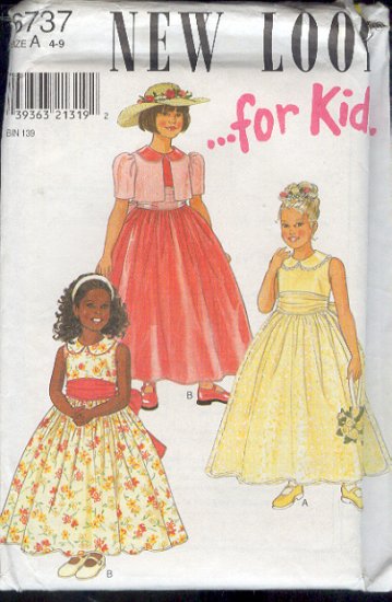 New Look Sewing Pattern 6737 Girl's Fancy Dress, Size 4 - 9