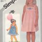 Simpliicty Sewing Pattern 5504 Sweet Dress, Child Size 4